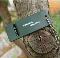 Outdoor camping three-frequency survival whistle rescue whistle emergency whistle high-frequency earthquake relief whistle