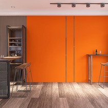 Interior decoration bedroom solid color light luxury integrated wall panel shop background bamboo fiber gusset panel Hermes orange wall panel
