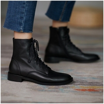Martin boots female autumn and winter breathable ins Joker Super fire real leather shoes children 2021 New British boots women