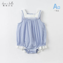 David Bella childrens clothing 2021 summer new baby girl jumpsuit baby cotton clothes short climbing clothes