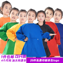 Breathable Children Hood Clothing Toddler Long Sleeve Anti-Dress Fine Art Apron Reverse Back Clothes Drawing Clothing Painting Protective Clothing Bib