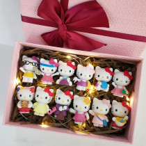 kt cat doll Hello kitty ornaments hello kitty hand-made blind box Birthday gift animation model full set