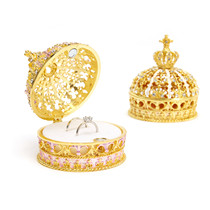 Crown jewelry box proposal wedding ring to ring box wedding ceremony exchange ring box girl heart princess treasure box gift