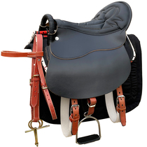 Promotional boutique leather tourist saddle pure cowhide soft model saddle full set of handmade steel frame