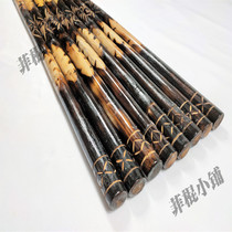 Philippine imported shield leaf pattern full fire grilled handmade carved short stick rattan stick car self-defense martial arts training practice