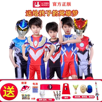 Childrens Ultraman clothes Boy clothing Digasero jumpsuit T-shirt Boys short sleeve suit summer summer clothes