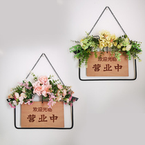 Iron listing creative LED lights welcome to the business decline counter-offer flower shop entrance sign customization