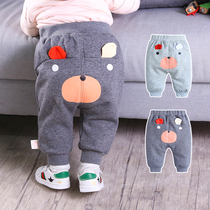 Male Pant Pants 2020 Winter small baby outwear fart big pp trousers female baby plus suede thickened Harun pants long pants