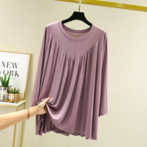 Women's pajamas long sleeve spring and autumn modal 2021 new autumn plus fat to increase loose single coat home clothing