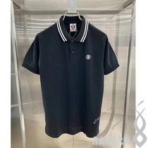  Tide brand AAPE short-sleeved POLO shirt 2021 summer mens ape embroidery small badge solid color simple Hong Kong it0772