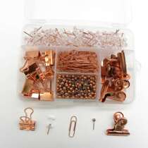 500 box pushpin combination creative transparent I-pin paper clip round ball nail stump clip metal nail clamp