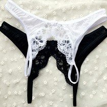 Love lingerie sexy overdraft fire horseradish Spicy Lace Tinged Pants Passion Open Gear Free off Fat MM Big Code Underpants Supplies