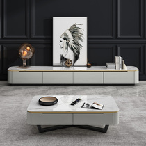 Italian rock board coffee table TV cabinet simple modern rectangular living room household small apartment Nordic light luxury TV cabinet