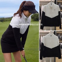 South Korea Volvik special 20 autumn golf suit top female stand collar windproof zipper knitted cardigan