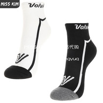 Korea Volvik21 Spring golf Mens Socks golf Korean Letter Bar Stretch Breathable Short Socks