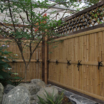 Custom bamboo fence fence fence Japanese outdoor garden antiseptic courtyard Bed and breakfast decorative bamboo wall bamboo woven old bamboo