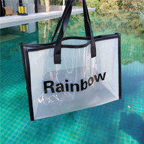 Transparent big bag women Bag New 2021 summer large capacity tote bag leisure beach Hand bag shopping bag tide