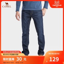 Camel Spring and Autumn new mens casual middle-aged straight jeans loose mens autumn dad stretch trousers