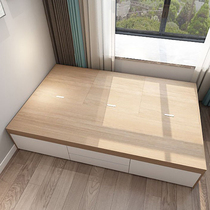 Customized tatami bed box without bedside small apartment storage drawer single bed high Box storage bed simple