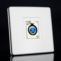 Silver edge 86 female cannon socket panel microphone cannon socket large three-core microphone multimedia socket