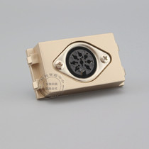 Champagne gold 128 type 8-core hand-in-hand plug-in module Microphone module Audio module can be equipped with ground plug-in panel