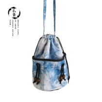 Tie-dyeing shoulder bag Yunnan Dali Bai handmade blue dyed ethnic handicrafts jewelry cosmetic bag corset pocket