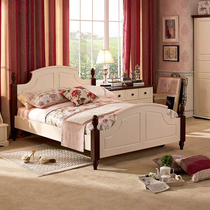 Ximengbao bedroom solid wood creative childlike American fashion White Curry 1 5 m single bed childrens bed solid wood bed