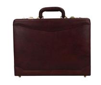 Clubb Mens Sleek Leather Briefcase Suitcase Password Box C60J329 US Direct Mail