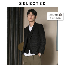 SELECTED Slade with wool retro barge collar slim fit casual blazer men S)419408506