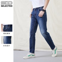 SELECED Slade spring mens new trends fashion Body Casual Wash denim Jeans Long Pants