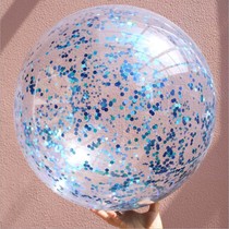 Net red transparent PVC flash ball water toy wedding sand photography props sapphire blue sequins beach ball
