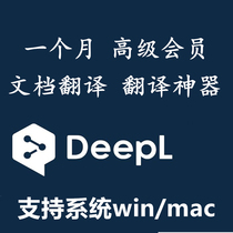 Deepl Pro one month member document foreign language translation independent account win mac automatic delivery