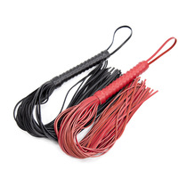 Pure leather hand-woven texture style loose whip Queen role-playing alternative toys passion SM props