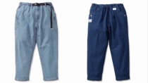 LAPRIMA 22SS CAMPING JEANS WASHED INDIGO Elastic Waist Denim Conical Quite Broadtanin Pants