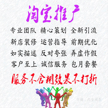 淘宝天猫阿里拼多多网店铺自主推广指导优化包月服务辉托管代运营
