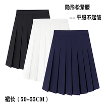 Pleated skirt womens mid-length 2021 new high waist thin girl skirt anti-light all-match elastic A-line skirt