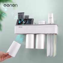 Fashion Magnetic Suction Gargling Cup Suit Washroom Toothbrushing Cup Shelf shelf Three-mouth House Tooth Cylinder Lovers Toothbrush Cup