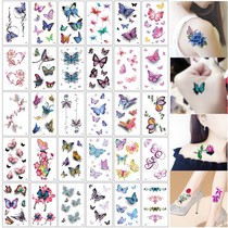 30 tattoo stickers waterproof female long-lasting rose butterfly net red personality small fresh tattoo scar cover stickers
