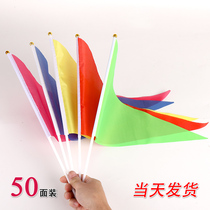 No. 7 holding pennant hand holding small red flag pennant outdoor decoration red pennant hand waving flag yellow small color flag hand waved color guide flag activity hand waving flag with flagpole small flag