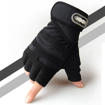 New fitness gloves men and women dumbbell equipment wrist strength training half finger breathable non-slip palm guard sports gloves