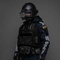 TRN] BAC Black Grey Strong Attack Reflective Strip Instructor Coat Ardi Triple Pole Striped Tactical Jacket