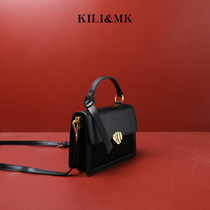  KILI&MK high-end black portable shoulder small square bag female 2021 new hat all-match messenger bag