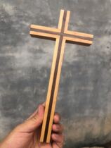  Living room cross solid wood wooden home decoration wall hanging wall hanging gift 24 cm Church gospel gift