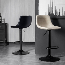 Bar chair Modern simple household light luxury lifting rotating backrest Bar fashion creative front desk high stool