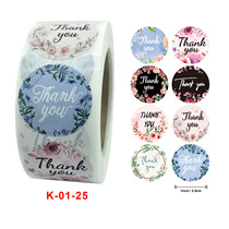 500PCs roll new roll thank you sticker flower wedding gift decoration sticker