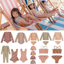 Natural Fish Paving Louise Misha SS22 Girls Broken Flowers Conjoined Long-sleeved Swimsuit Suit Harness Swimsuit