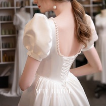 Mantingfang (Wonderland)French satin light wedding dress 2021 new style out of the princess style dress female summer