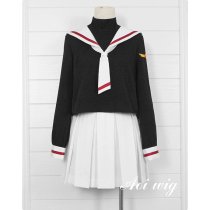 AOI Magic card girl Sakuragi no Ben Sakura Sakura Zhishi School uniform Sailor suit cosplay uniform