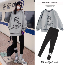 Pregnant woman blouses t-shirt with undershirt woman loose and casual long sleeve winter style with velvety thicken suit Spring and autumn clothes