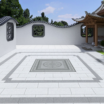 Villa yard ground paving stone tiles New Chinese courtyard anti-slip floor tiles Outdoor garden parquet floor tiles Quartz tiles
